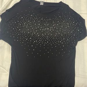 Black cold shoulder top